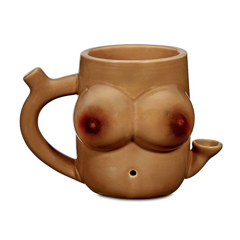 Roast & Toast Anatomy Themed Mug Pipe - Design:Dark Boobs