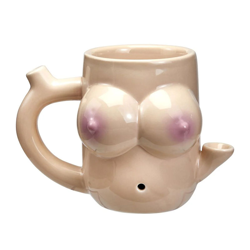 Roast & Toast Anatomy Themed Mug Pipe - Design:Boobs