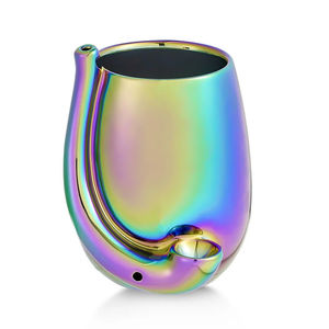 Roast & Toast Wine Glass Pipe - Design:Iridescent Stemless