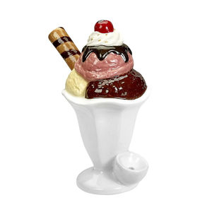 Roast & Toast Food Themed Hand Pipe - Design:Ice Cream Sundae Pipe