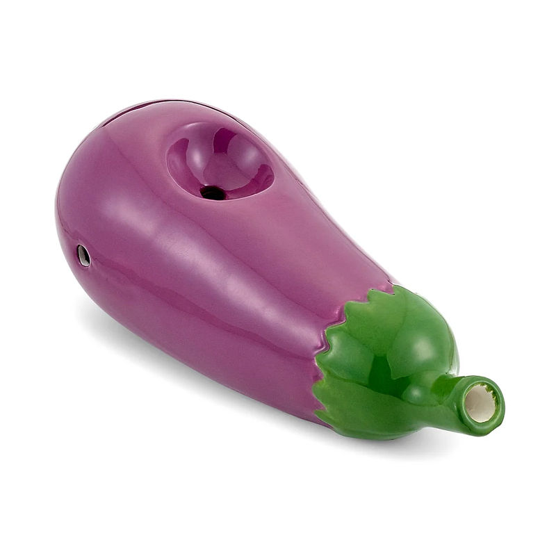 Roast & Toast Food Themed Hand Pipe - Design:Eggplant Mini Pipe