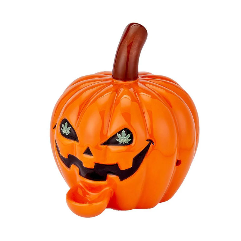 Roast & Toast Holiday Themed Hand Pipe - Design:Jack-O-Lantern Pipe