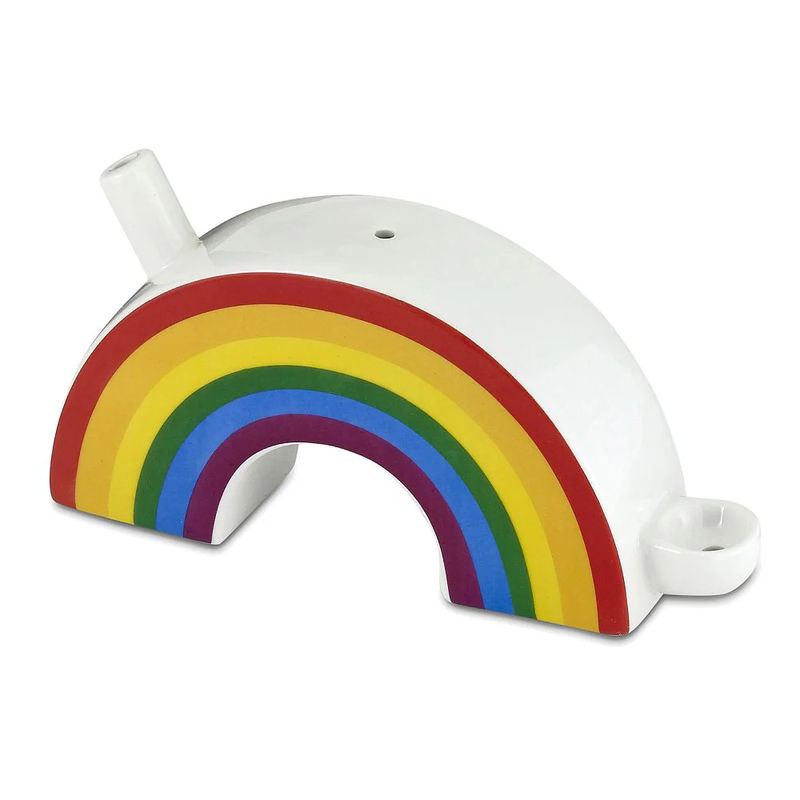 Roast & Toast Novelty Hand Pipe - Design:Rainbow Pipe