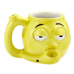 Roast & Toast Novelty Mug Pipe - Design:Stoned Emoji