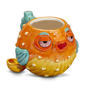 Roast & Toast Animal Themed Mug Pipe - Design:Stoned Pufferfish