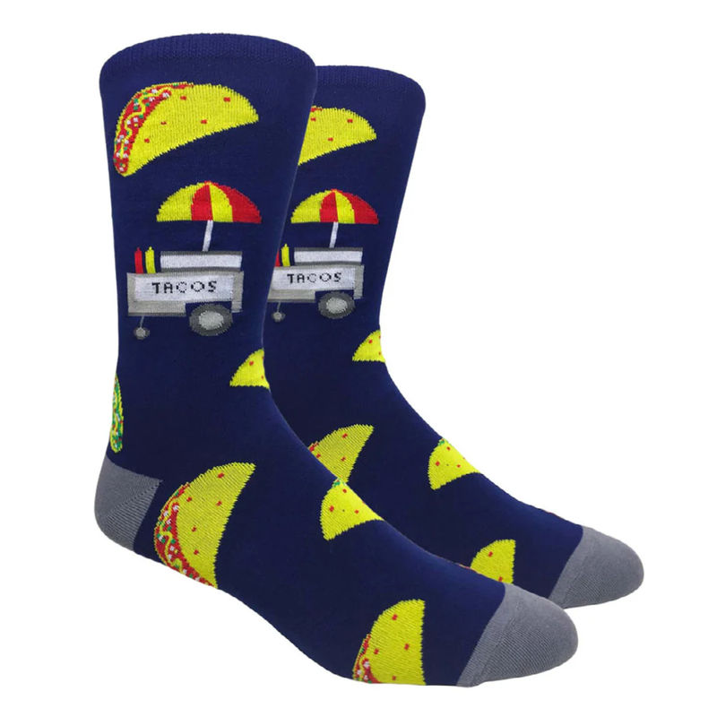 FineFit Taco Stand Socks ? - Color:Navy Blue & Grey