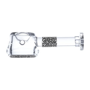 K. Haring Glass Spoon Pipe - Color:Black & White