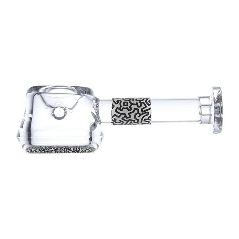 K. Haring Glass Spoon Pipe - Color:Black & White
