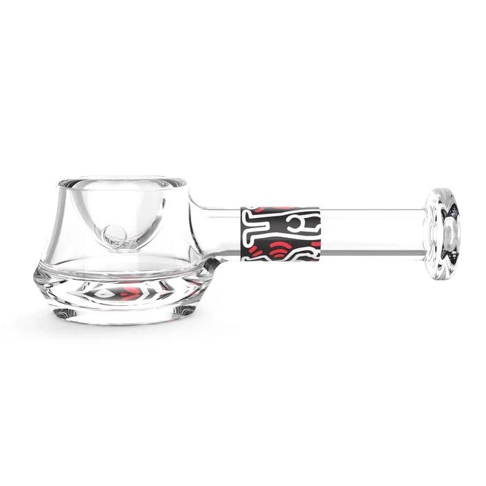 K. Haring Glass Spoon Pipe - Color:Multi-Color