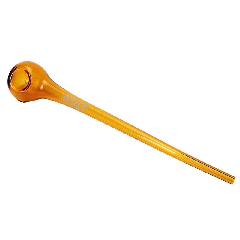 Grav® 10” Gandalf Hand Pipe - Color:Amber