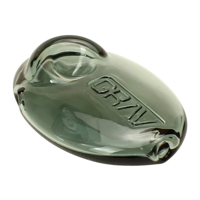 Grav® Pebble Spoon Hand Pipe - Color:Smoke