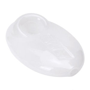 Grav® Pebble Spoon Hand Pipe - Color:White