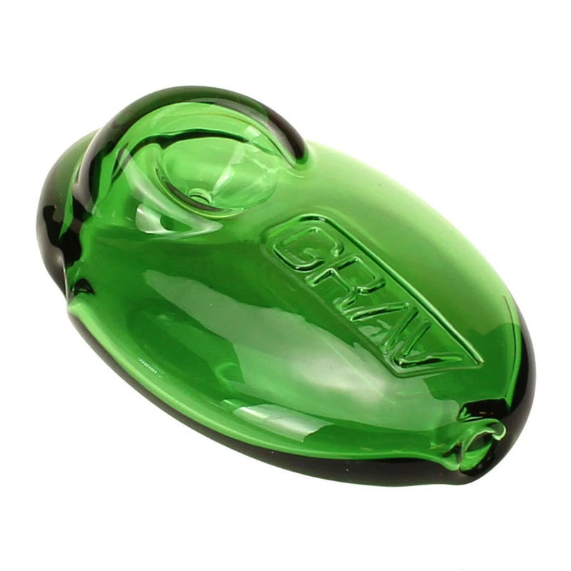 Grav® Pebble Spoon Hand Pipe - Color:Green