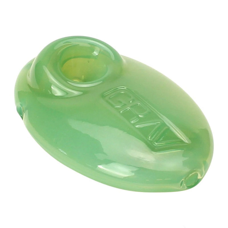Grav® Pebble Spoon Hand Pipe - Color:Mint Green