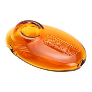 Grav® Pebble Spoon Hand Pipe - Color:Amber