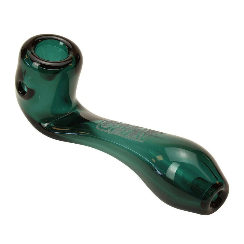 Grav® 4” Mini Classic Sherlock Hand Pipe - Color:Lake Green