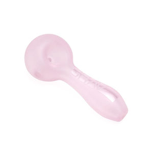 Grav® 4” Sandblasted Spoon Pipe - Color:Pink