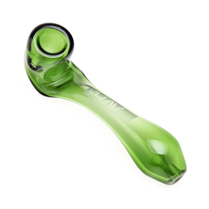 Grav® 6” Large Classic Sherlock Hand Pipe - Color:Green