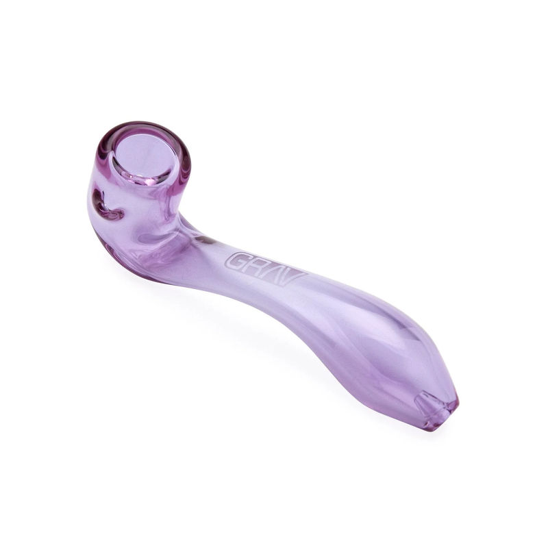 Grav® 6” Large Classic Sherlock Hand Pipe - Color:Lavender