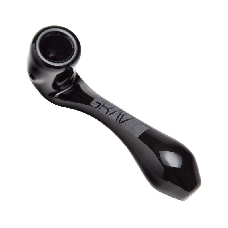 Grav® 6” Large Classic Sherlock Hand Pipe - Color:Black