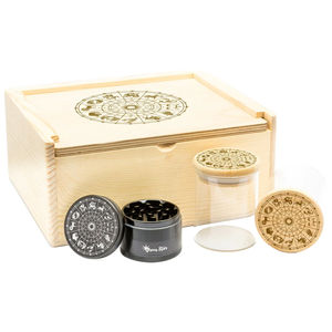 Green Star Stash Box Set - Style:Horoscope - Grinder Color:Black