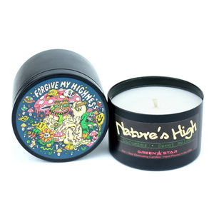 Green Star Odor Eliminator Candle (6oz) - Scent:Nature's High (Cucumber/Sweet Melon)