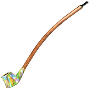 Pulsar Shire Tobacco Pipes - Style:Cherrywood Rainbow 15" Pipe