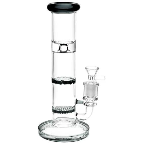 CaliConnected 9” Honeycomb Perc Bong - Accent Colors:Black