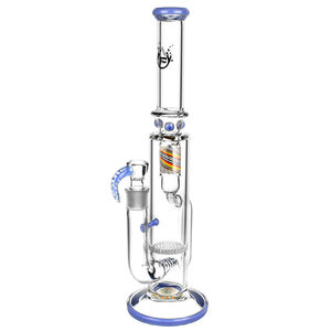 Pulsar 15” Inline Recycler Honeycomb Perc Bong - Accent Colors:Purple