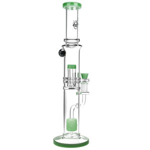 Pulsar 15.5” Honeycomb Perc Bong - Color:Green