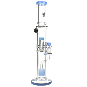 Pulsar 15.5” Honeycomb Perc Bong - Color:Blue