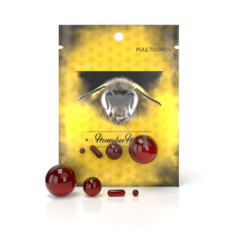 Honeybee Herb Dab Sets - Style:4-Piece Dab Marble Set - Color:Red