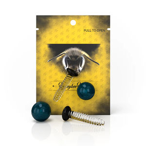 Honeybee Herb Dab Sets - Style:2-Piece Screw Set - Color:Galaxy/Green