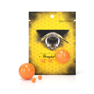 Honeybee Herb Dab Sets - Style:3-Piece Dichro Neon Dab Marble Set - Color:Orange