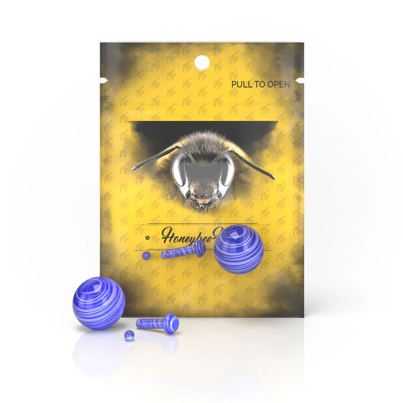 Honeybee Herb Dab Sets - Style:3-Piece Mushroom Pillar Set - Color:Blue