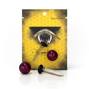Honeybee Herb Dab Sets - Style:2-Piece Screw Set - Color:Galaxy/Red