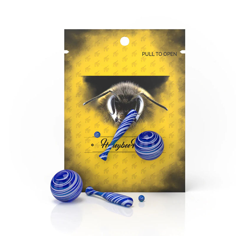 Honeybee Herb Dab Sets - Style:3-Piece Dab Baseball Set - Color:Blue
