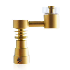 Honeybee Herb 6-in-1 Fully Universal Titanium Dab Nail - Style:Sidecar Hybrid - Color:Gold