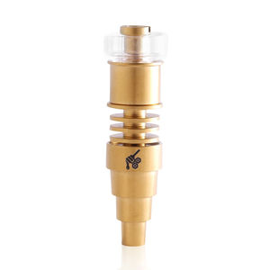 Honeybee Herb 6-in-1 Fully Universal Titanium Dab Nail - Style:Hybrid 20mm - Color:Gold