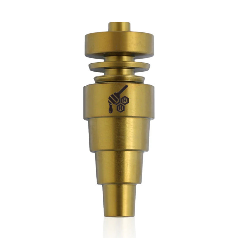 Honeybee Herb 6-in-1 Fully Universal Titanium Dab Nail - Style:Original - Color:Gold
