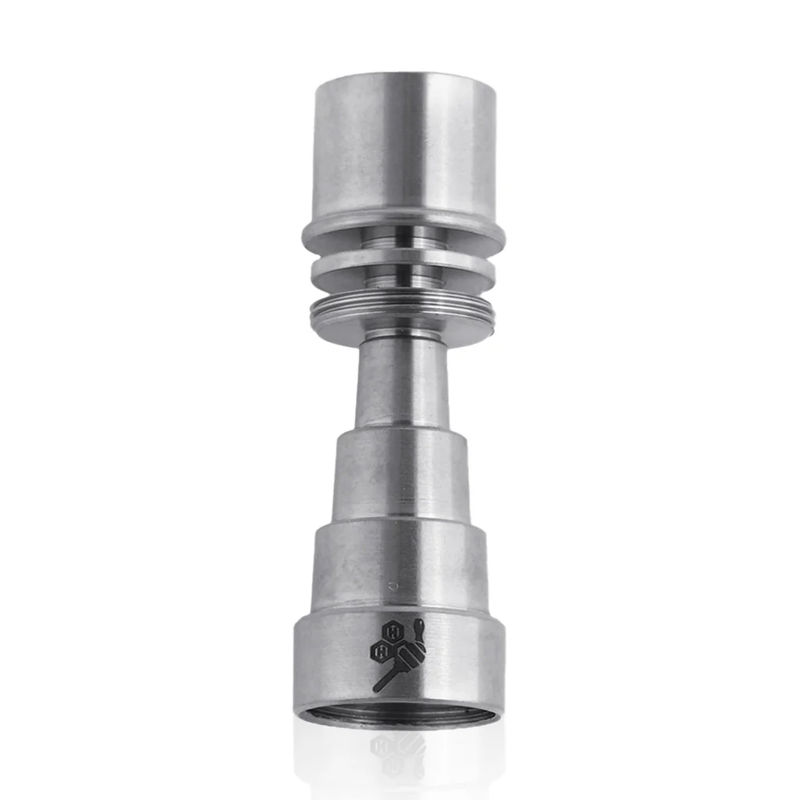 Honeybee Herb 6-in-1 Fully Universal Titanium Dab Nail - Style:Original 20mm - Color:Silver