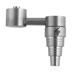 Honeybee Herb 6-in-1 Fully Universal Titanium Dab Nail - Style:Sidecar - Color:Silver