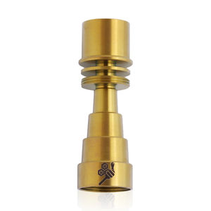Honeybee Herb 6-in-1 Fully Universal Titanium Dab Nail - Style:Original 20mm - Color:Gold