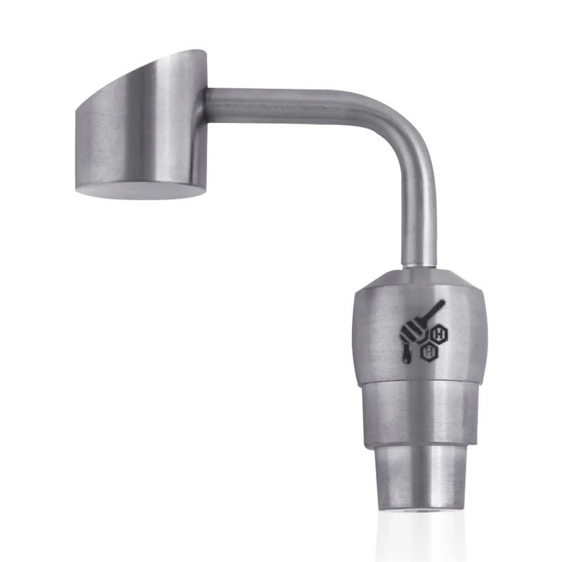 Honeybee Herb 6-in-1 Fully Universal Titanium Dab Nail - Style:Banger Dab Nail - Color:Silver
