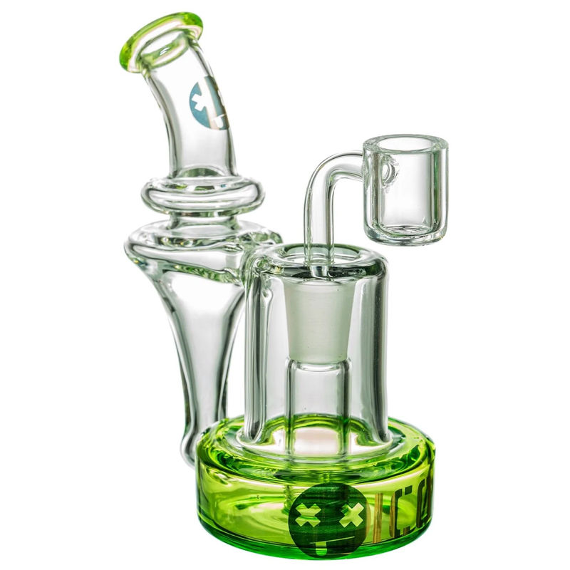 Icon Glass Nano Recycler Dab Rig - Color:Slyme Green