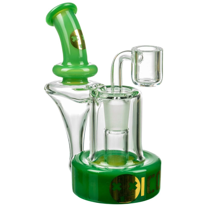 Icon Glass Nano Recycler Dab Rig - Color:Jade Green