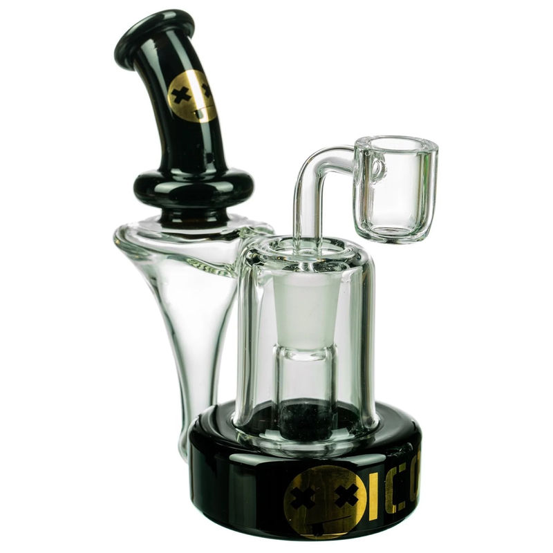 Icon Glass Nano Recycler Dab Rig - Color:Black