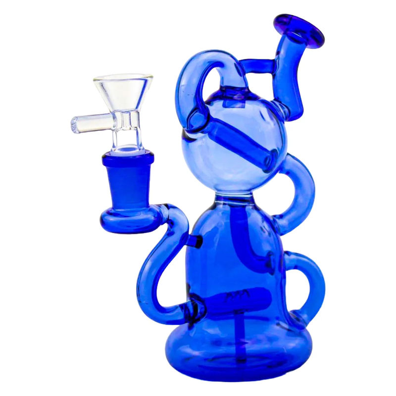 CaliConnected 2.7" Recycler Mini Bong - Color:Blue