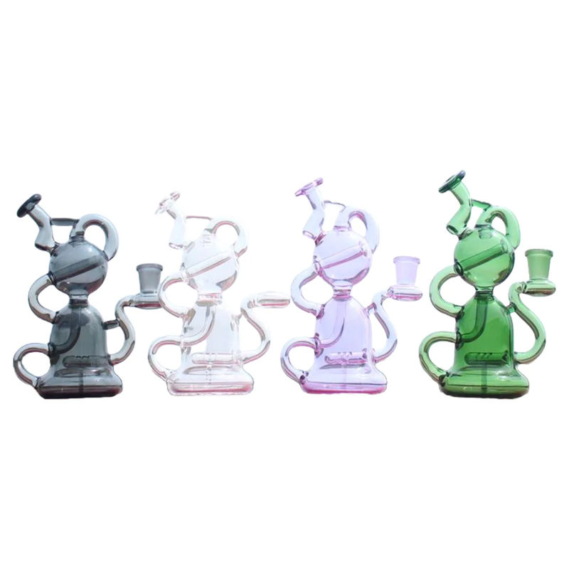 CaliConnected 2.7" Recycler Mini Bong - Color:Clear