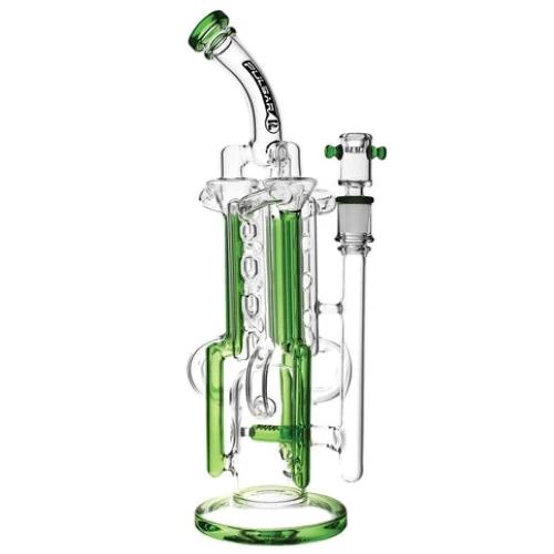 Pulsar 14” Space Station Recycler Bong - Color:Green